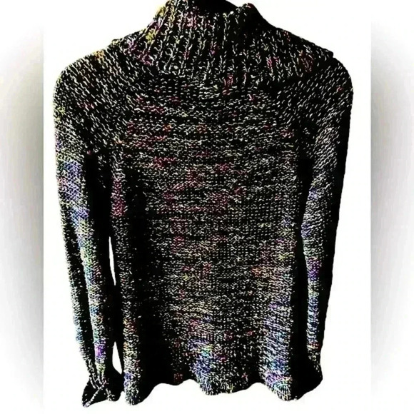 Vertigo Paris size large black /multicolor cardigan sweater. VGUC. Large buttons - Picture 2 of 6